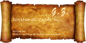 Gotthardt Zalán névjegykártya